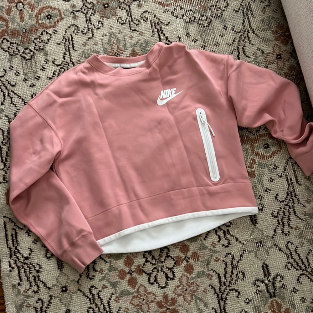 Nike pink crop sweatshirt XS